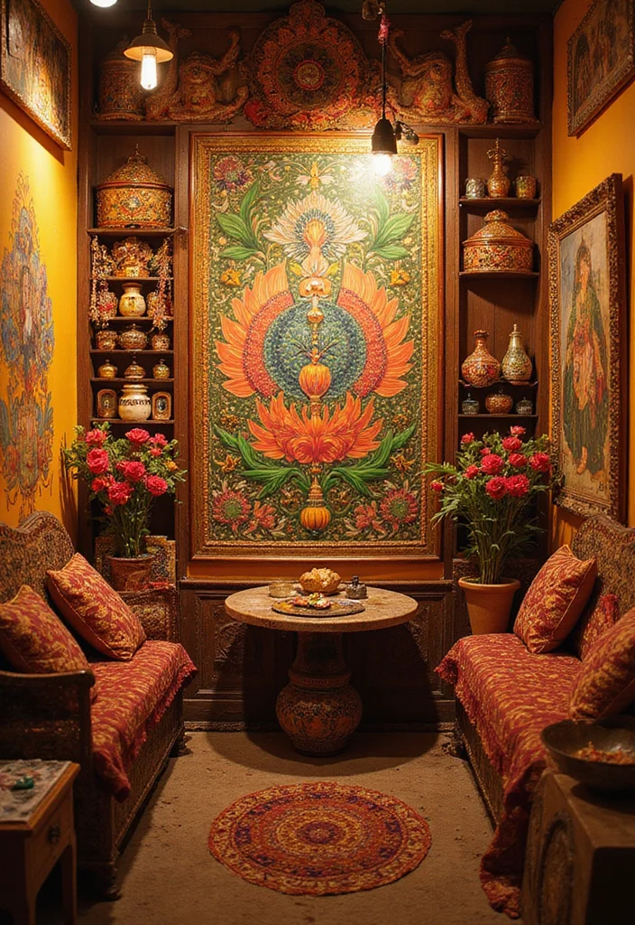 DIY Mehendi Decor Ideas at Home: A Cultural Guide with 18 Colorful Ceremony Inspirations - 12. Cultural Art Display