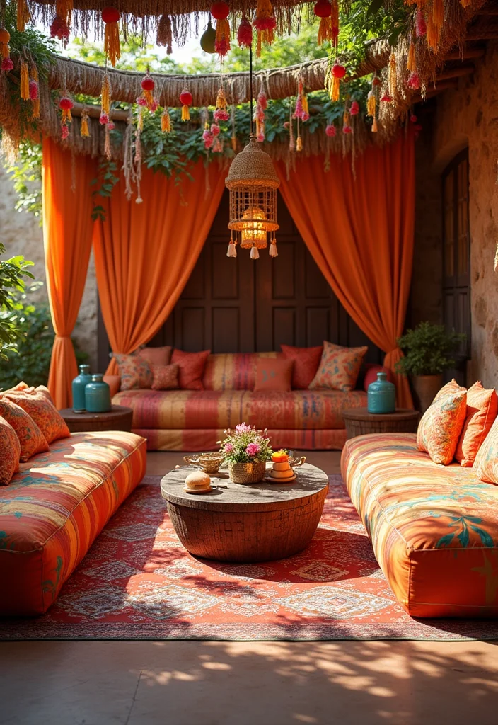 DIY Mehendi Decor Ideas at Home: A Cultural Guide with 18 Colorful Ceremony Inspirations - 13. Themed Seating Areas