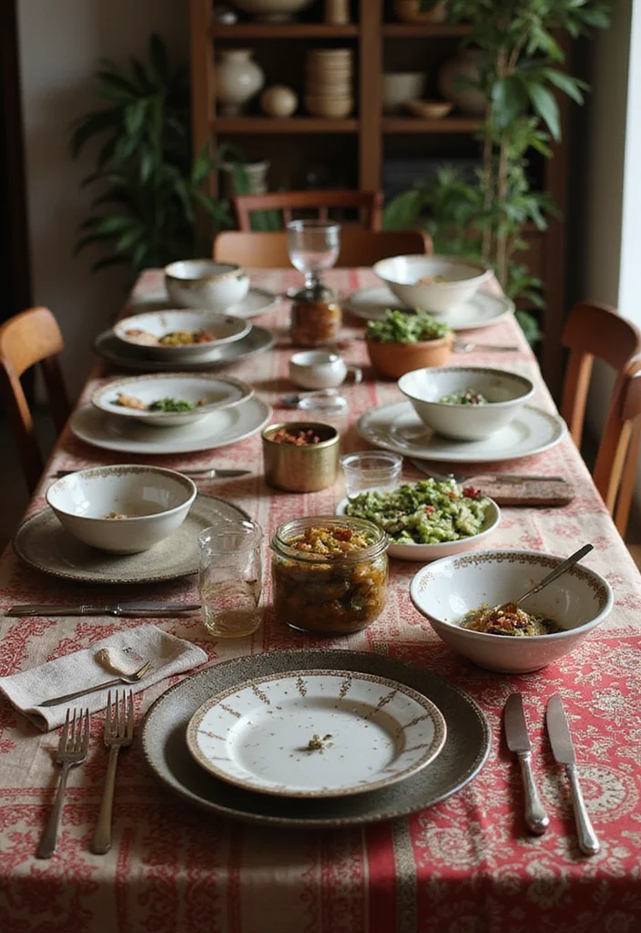 Dining Table Decor Indian Home: A Cultural Guide with 17 Elegant Table Styling Inspirations - 11. Combining Modern and Traditional Elements