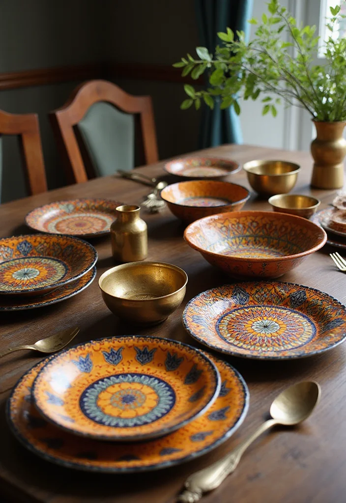 Dining Table Decor Indian Home: A Cultural Guide with 17 Elegant Table Styling Inspirations - 3. Traditional Dinnerware