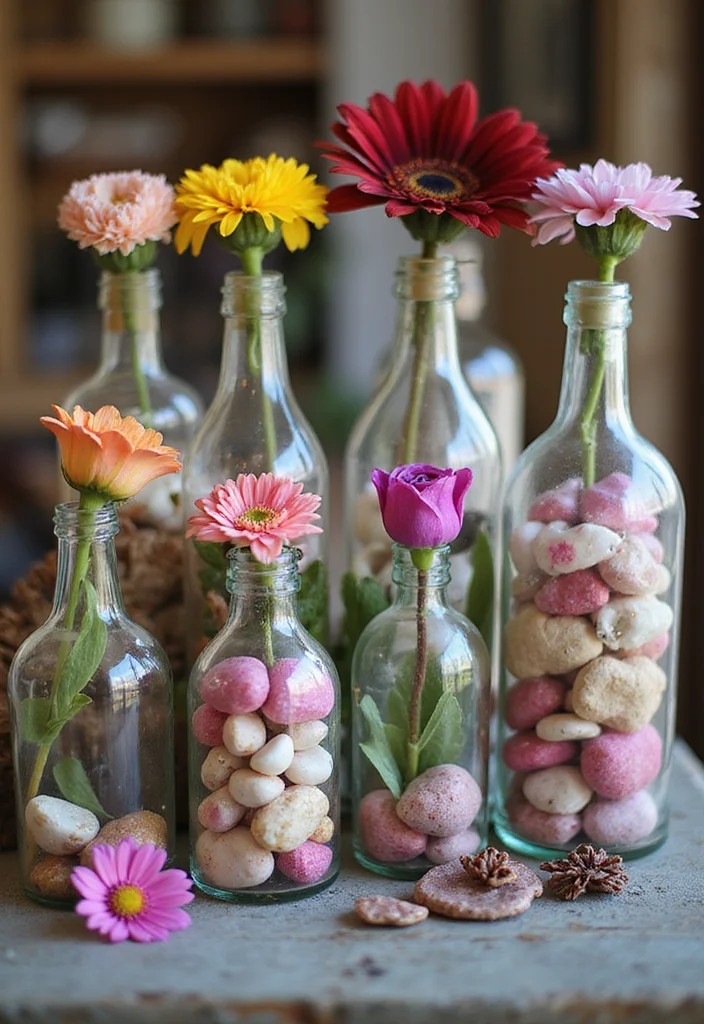 Dollar Tree DIY Home Decor: A Creative Guide with 19 Affordable Decorating Inspirations - 15. Decorative Glass Bottles