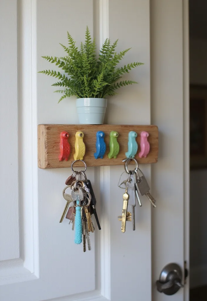 Dollar Tree DIY Home Decor: A Creative Guide with 19 Affordable Decorating Inspirations - 17. Creative Key Holders