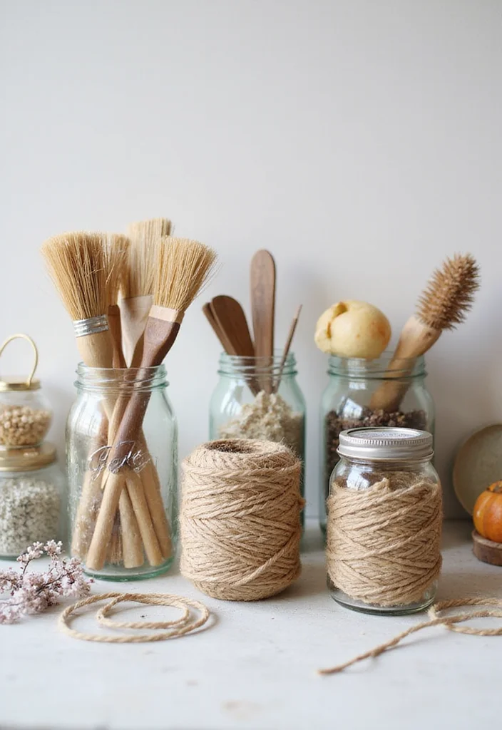 Dollar Tree DIY Home Decor: A Creative Guide with 19 Affordable Decorating Inspirations - 2. Mason Jar Storage Solutions