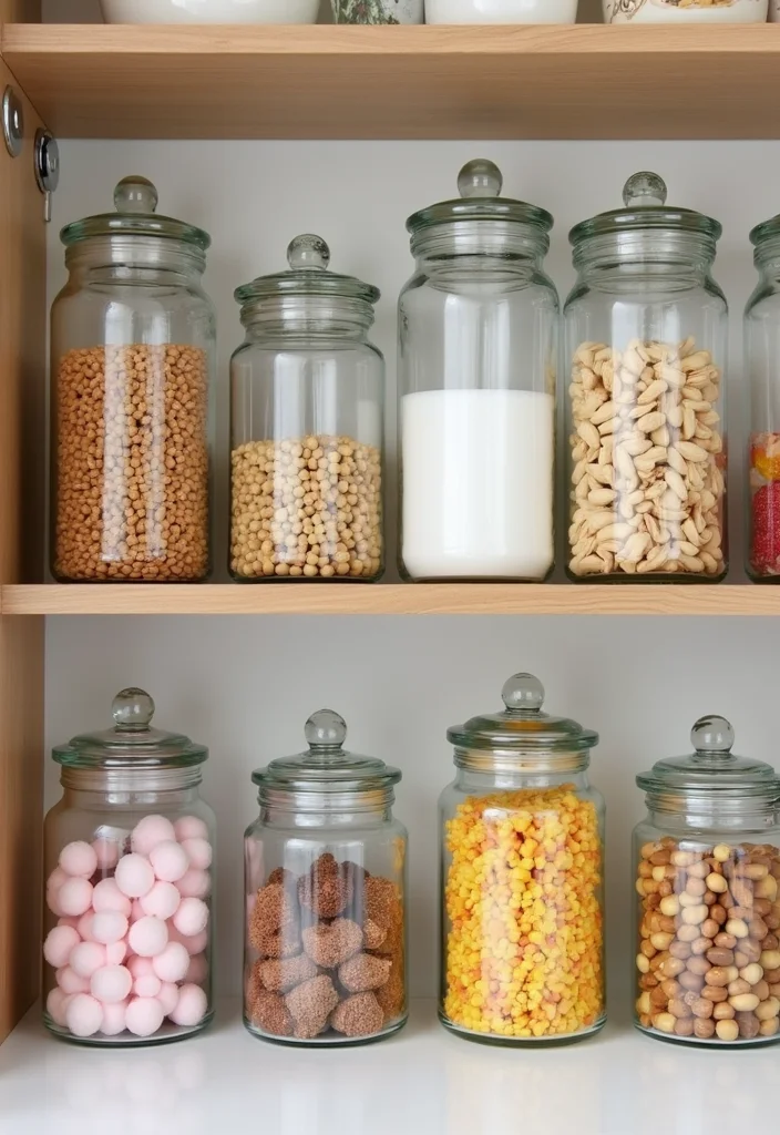 Dollar Tree DIY Home Decor: A Creative Guide with 19 Affordable Decorating Inspirations - 9. Elegant Glass Jars for Organization