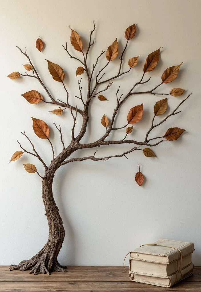 Dollar Tree Home Decor Ideas DIY: A Budget-Wise Guide with 17 Charming Handmade Inspirations - 11. Wall Art with Nature Elements