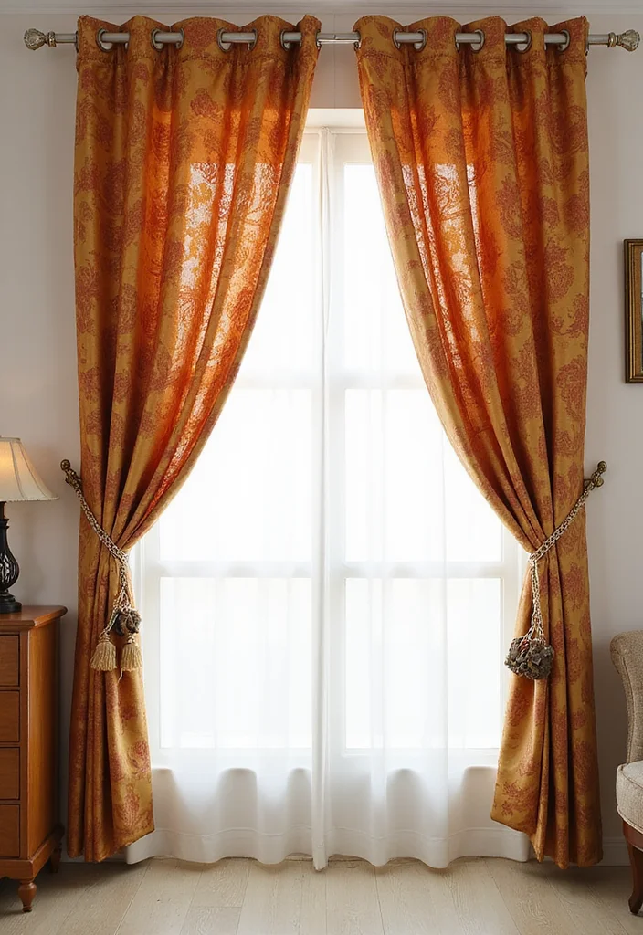 Ganesh Decoration Ideas Home Decor: A Sacred Guide with 19 Auspicious Festive Inspirations - 9. Ganesh-Inspired Curtains