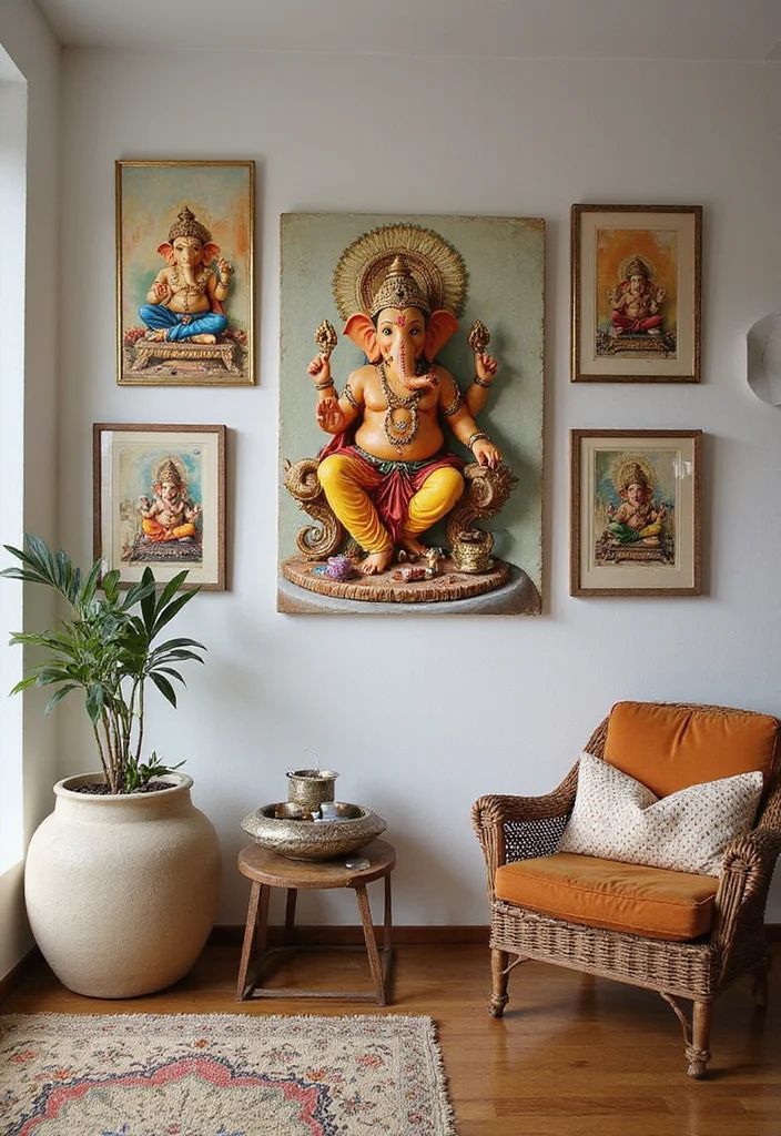Ganesha Decoration Ideas Home Decor: A Festive Guide with 18 Traditional Sacred Inspirations - 13. Artistic Expressions