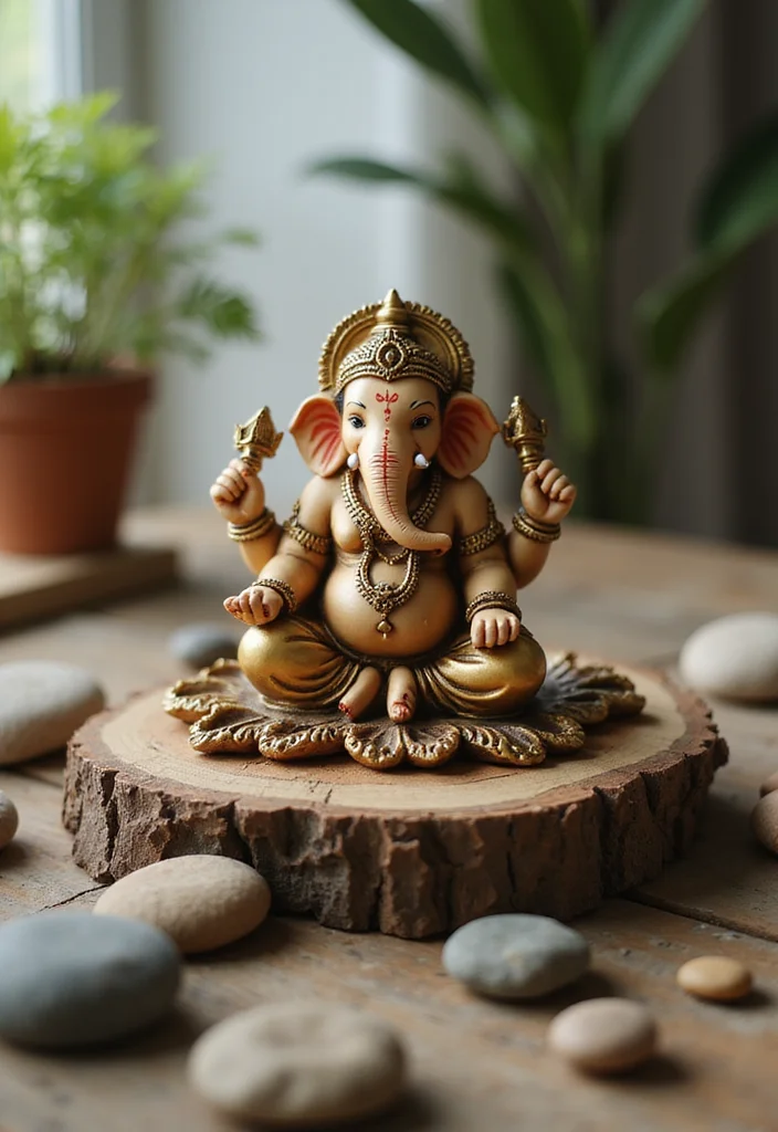 Ganesha Decoration Ideas Home Decor: A Festive Guide with 18 Traditional Sacred Inspirations - 5. Natural Elements