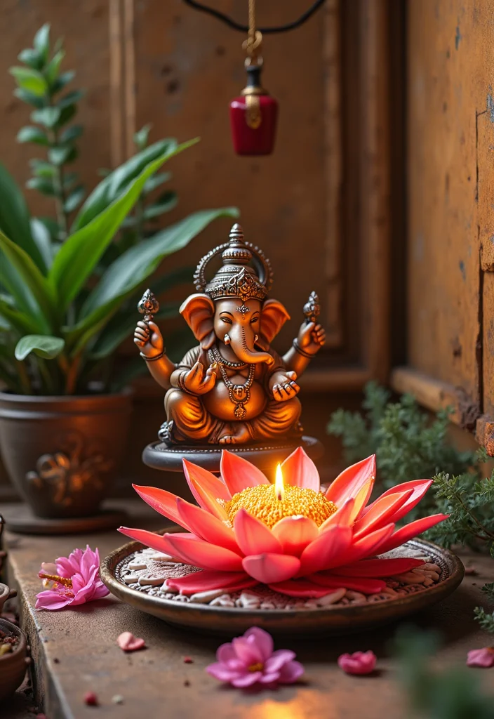 Ganesha Decoration Ideas Home Decor: A Festive Guide with 18 Traditional Sacred Inspirations - 6. Spiritual Symbols