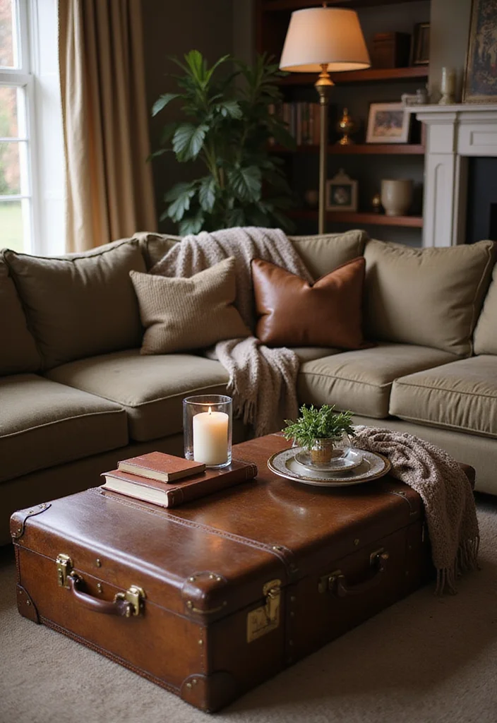 Goodwill Finds Thrifting Home Decor: A Treasure-Hunt Guide with 20 Upcycled Inspirations - 1. Vintage Suitcases as Stylish Storage