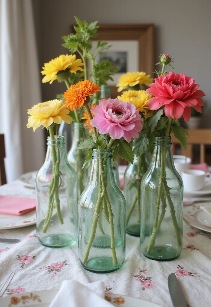 Goodwill Finds Thrifting Home Decor: A Treasure-Hunt Guide with 20 Upcycled Inspirations - 15. Repurposed Bottle Decor