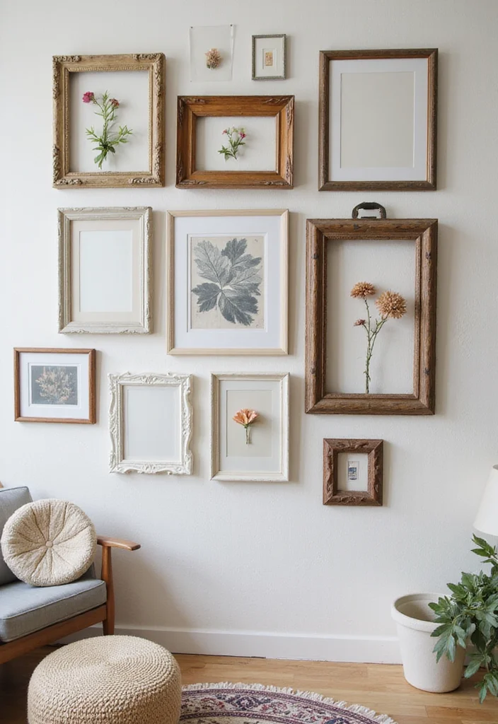 Goodwill Finds Thrifting Home Decor: A Treasure-Hunt Guide with 20 Upcycled Inspirations - 2. Picture Frames Reimagined
