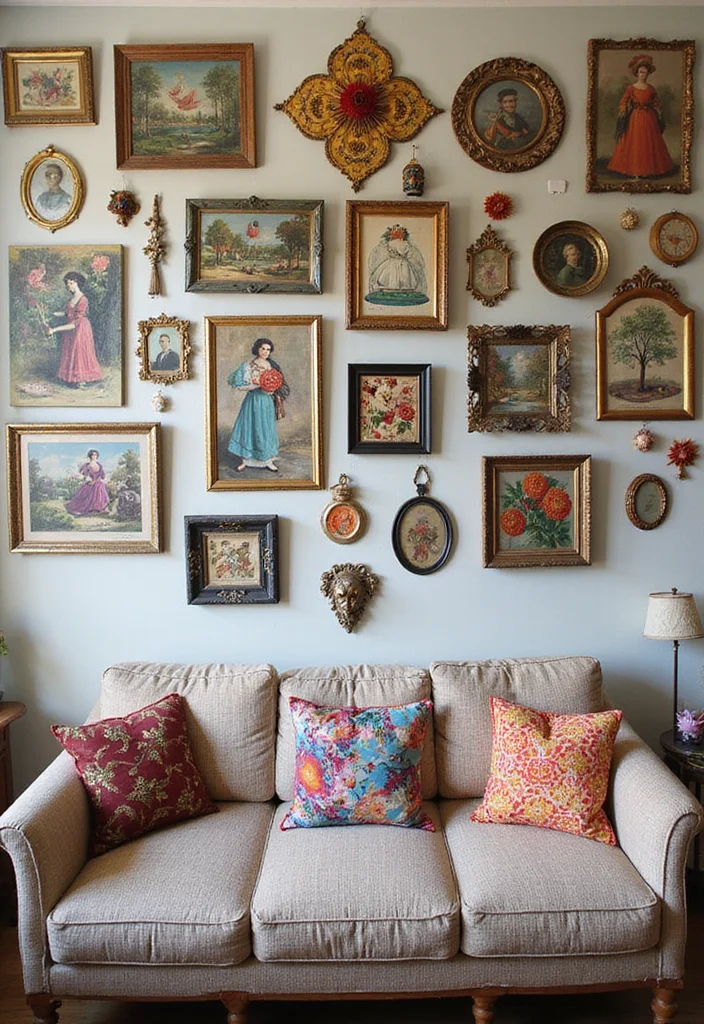 Goodwill Finds Thrifting Home Decor: A Treasure-Hunt Guide with 20 Upcycled Inspirations - 8. Unique Wall Art from Thrift Finds