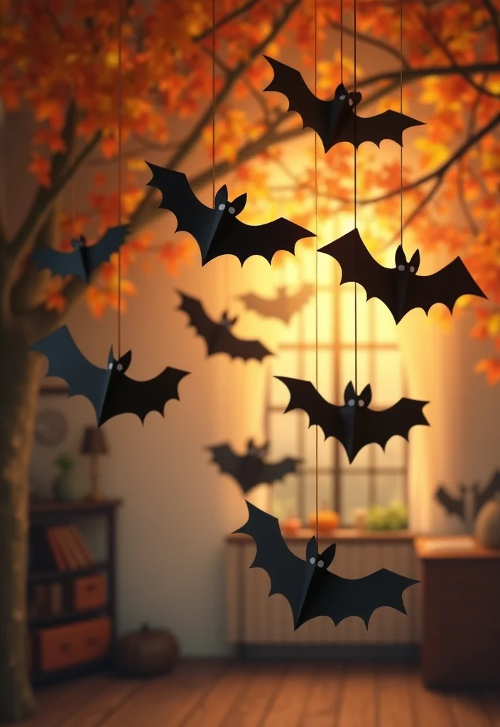 Halloween Decor Ideas for the Home: A Seasonal Guide with 19 Whimsically Spooky Inspirations - 10. Creative Bat Displays