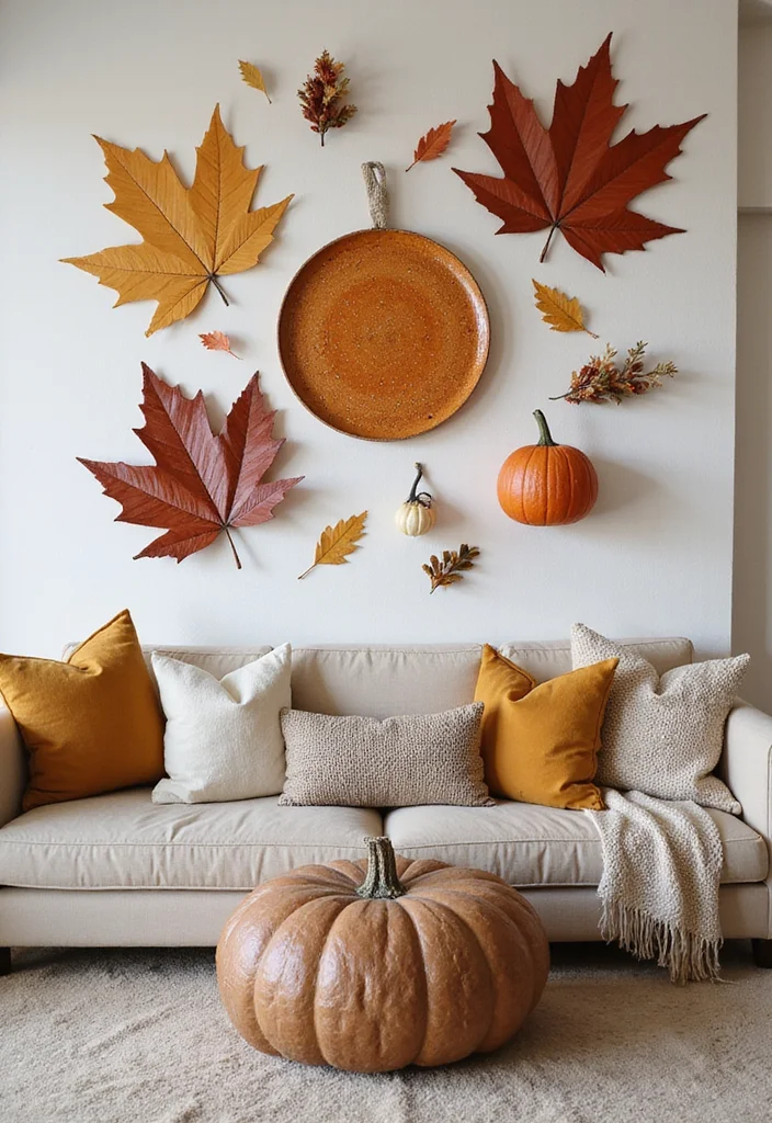 Halloween Decor Ideas for the Home: A Seasonal Guide with 19 Whimsically Spooky Inspirations - 15. Autumn-Inspired Wall Art