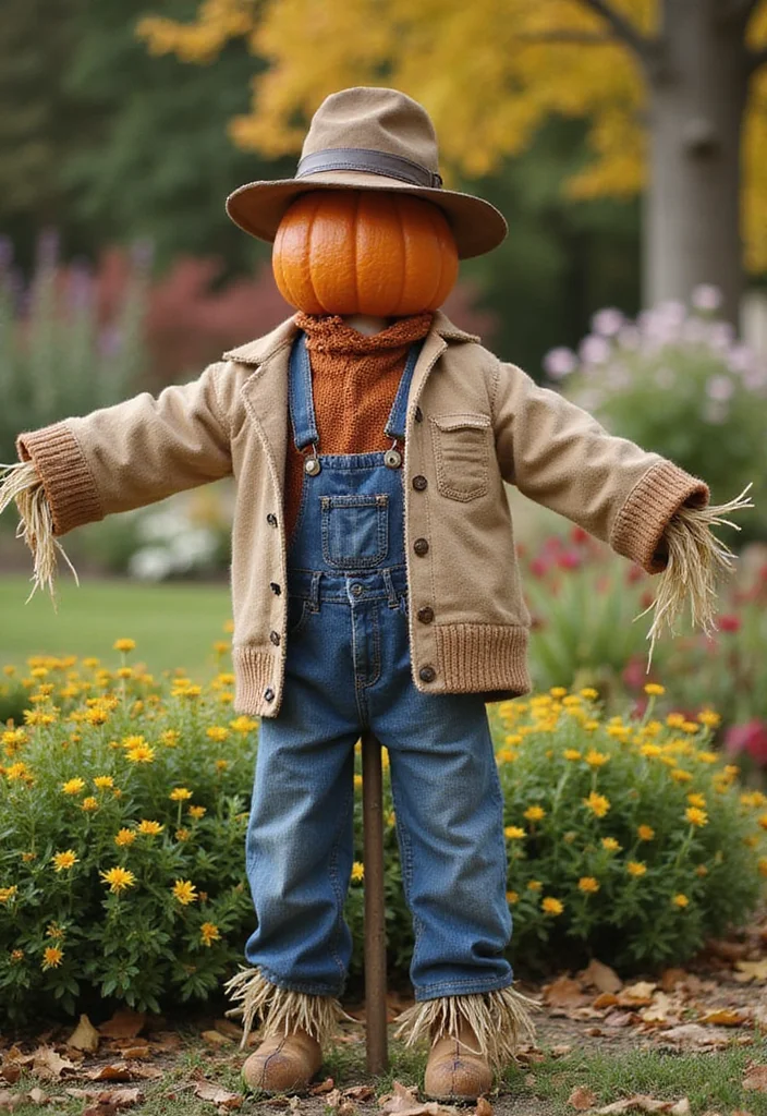 Halloween Decor Ideas for the Home: A Seasonal Guide with 19 Whimsically Spooky Inspirations - 18. DIY Scarecrow Accents