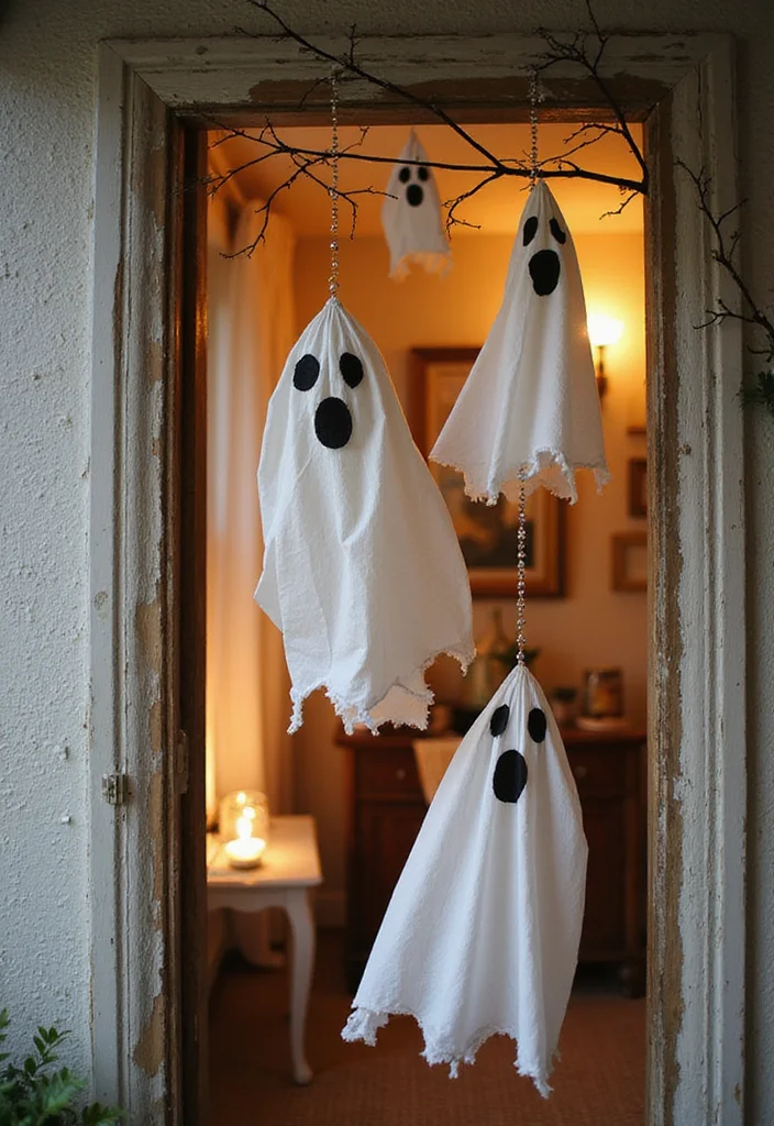 Halloween Decor Ideas for the Home: A Seasonal Guide with 19 Whimsically Spooky Inspirations - 3. DIY Ghost Garlands