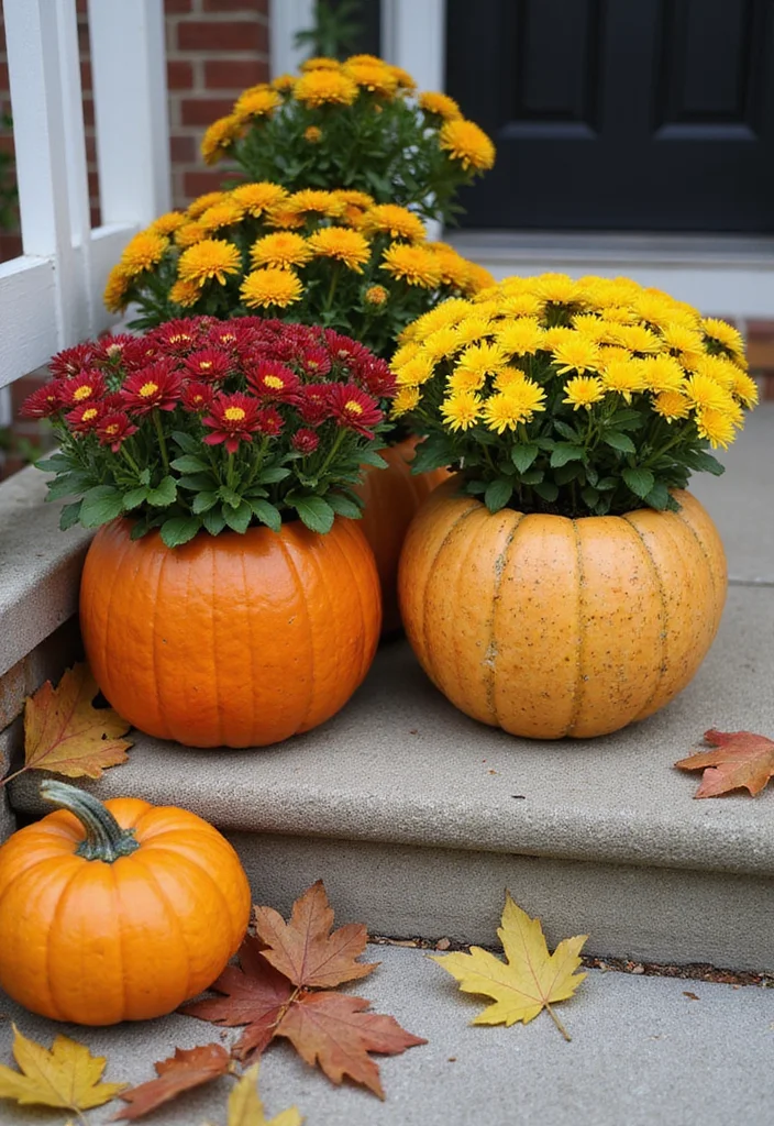 Halloween Decor Ideas for the Home: A Seasonal Guide with 19 Whimsically Spooky Inspirations - 5. Pumpkin Planters