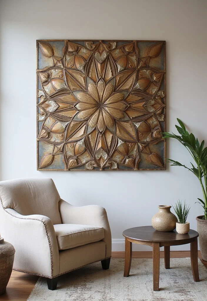 Home Decor Gifts for Diwali: A Bright Guide with 18 Thoughtful Festive Inspirations - 15. Recycled Metal Wall Art