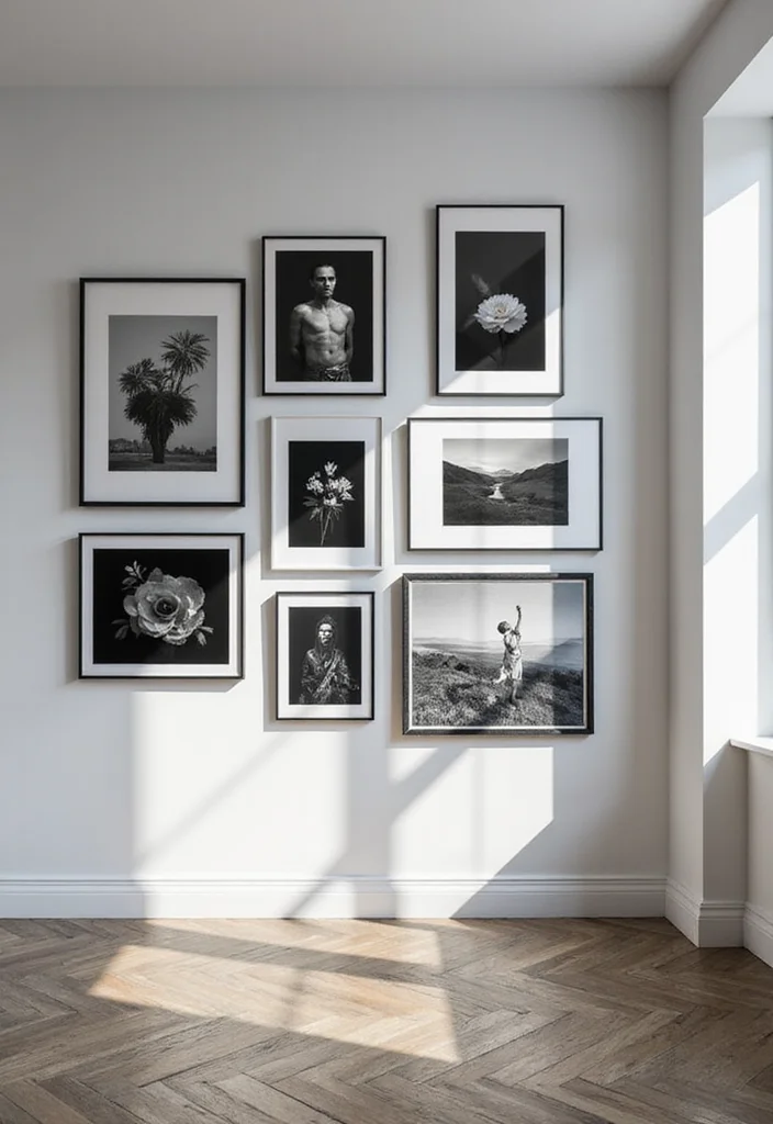 Home Decor Ideas Black and White: A Monochrome Guide with 19 Clean & Elegant Inspirations - 6. Stunning Black and White Photography