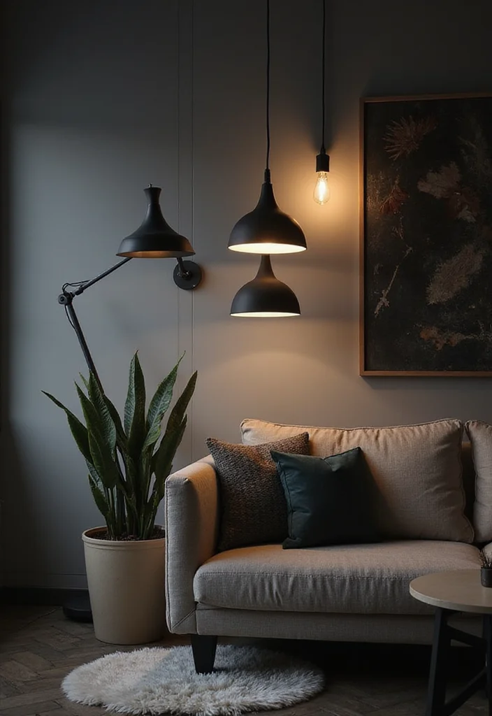 Home Decor Ideas Black and White: A Monochrome Guide with 19 Clean & Elegant Inspirations - 8. Monochrome Lighting Fixtures