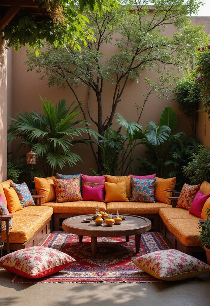 Home Decor Ideas Indian Style: A Vibrant Guide with 20 Cultural Interiors Inspirations - 13. Outdoor Spaces with Indian Flair