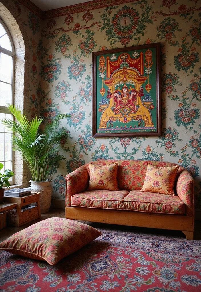 Home Decor Ideas Indian Style: A Vibrant Guide with 20 Cultural Interiors Inspirations - 3. Traditional Motifs and Patterns