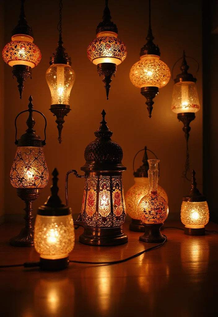 Home Decor Ideas Indian Style: A Vibrant Guide with 20 Cultural Interiors Inspirations - 7. Lighting That Dazzles