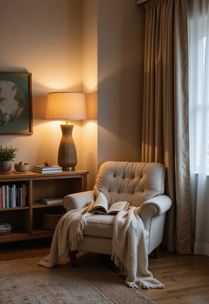 Home Decor Inspiration Living Room: A Comfort-Focused Guide with 18 Welcoming Styling Inspirations - 4. A Cozy Reading Nook