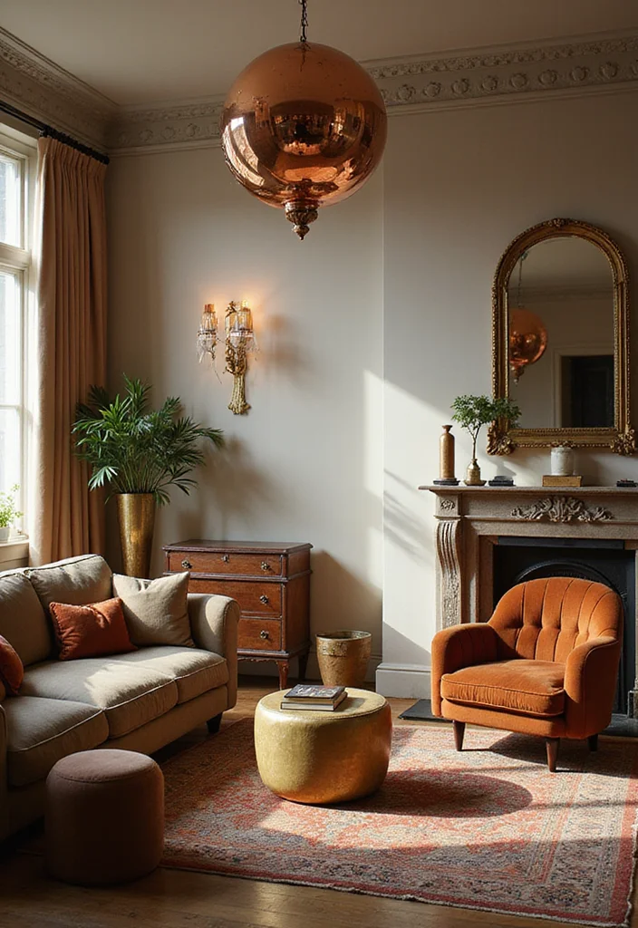 Home Decor Trends Interiors: A Forward-Looking Guide with 19 Fresh Design Inspirations - 14. Warm Metallics for Accent