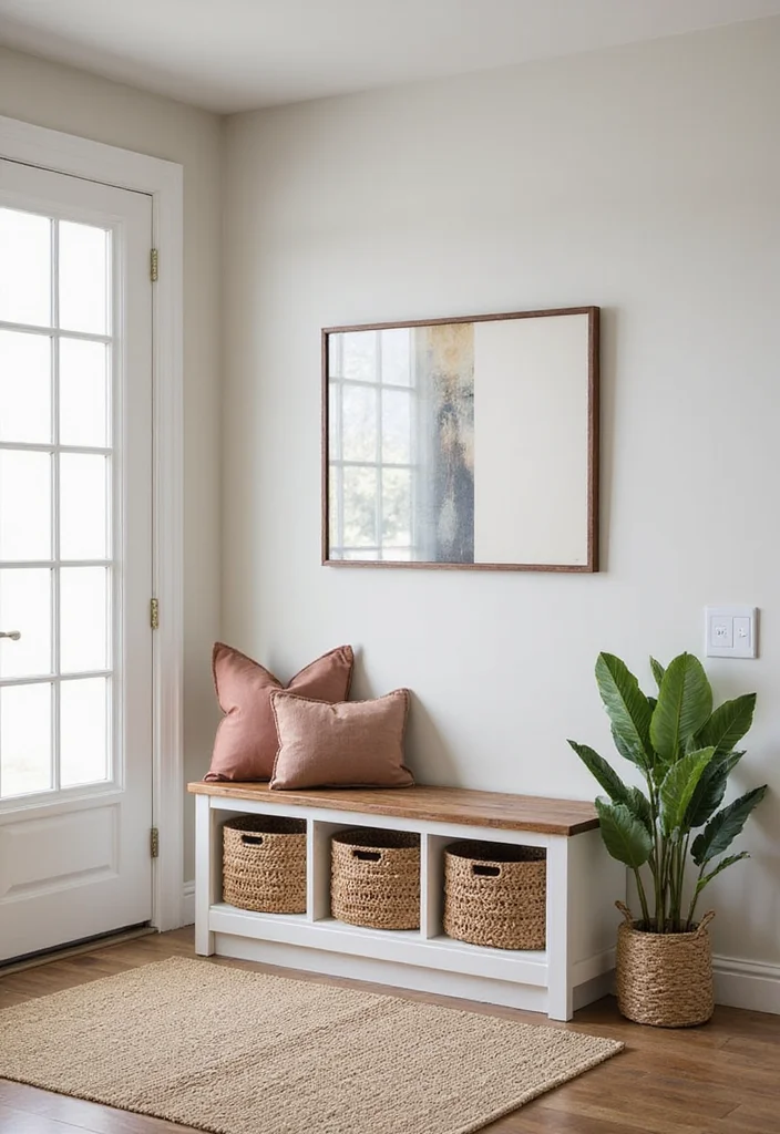 Home Entrance Decor Entryway Front Entry: An Inviting Guide with 20 Warm Entrance Inspirations - 12. Multi-Functional Storage Solutions