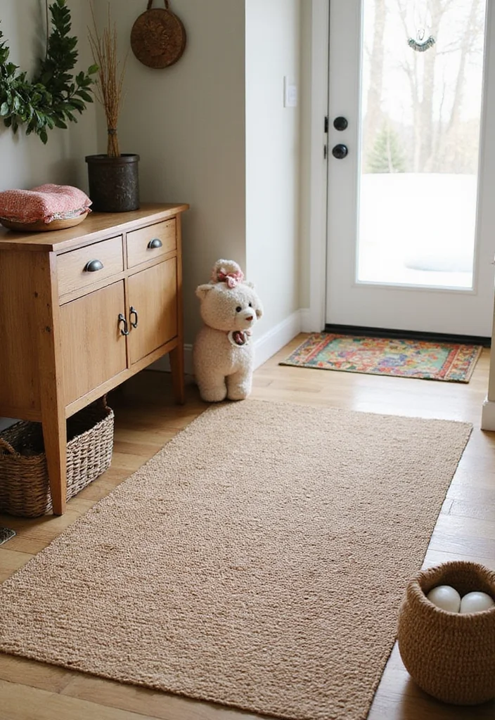 Home Entrance Decor Entryway Front Entry: An Inviting Guide with 20 Warm Entrance Inspirations - 7. Natural Fiber Rugs