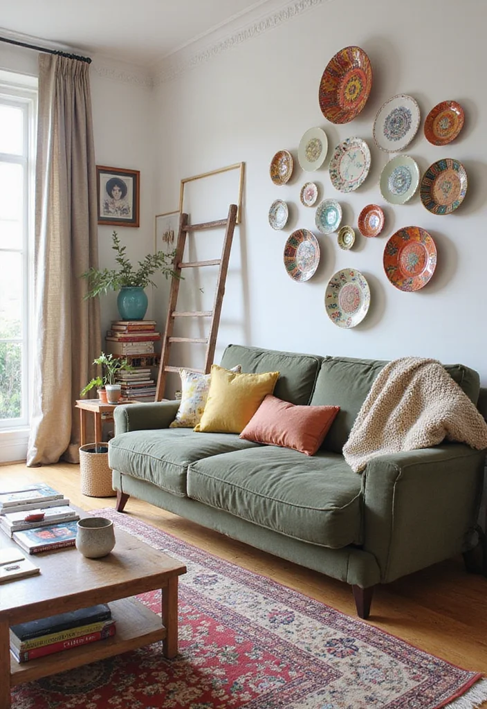 Home Living Room Decor Ideas: A Warm Guide with 18 Cozy Styling Inspirations - 18. Artistic Details in Unexpected Places