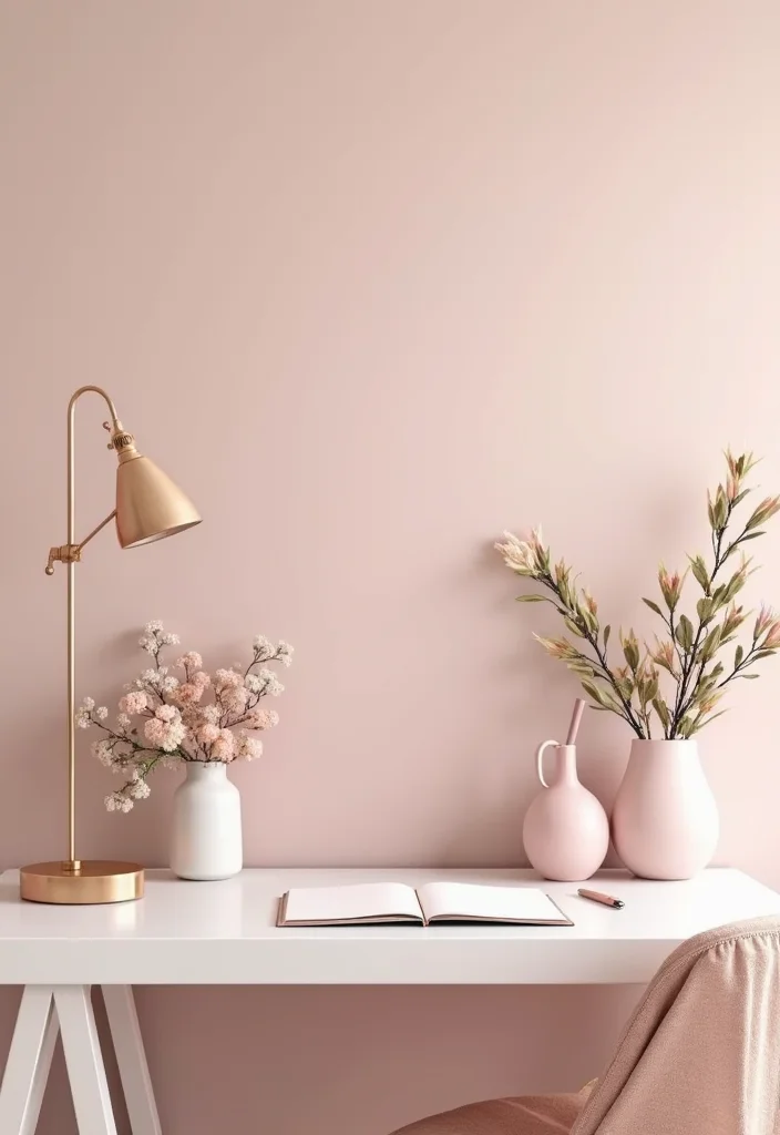 Home Office Decor for Women: A Feminine Guide with 20 Elegant Workspace Inspirations - 1. Soft Pastels and Feminine Touches