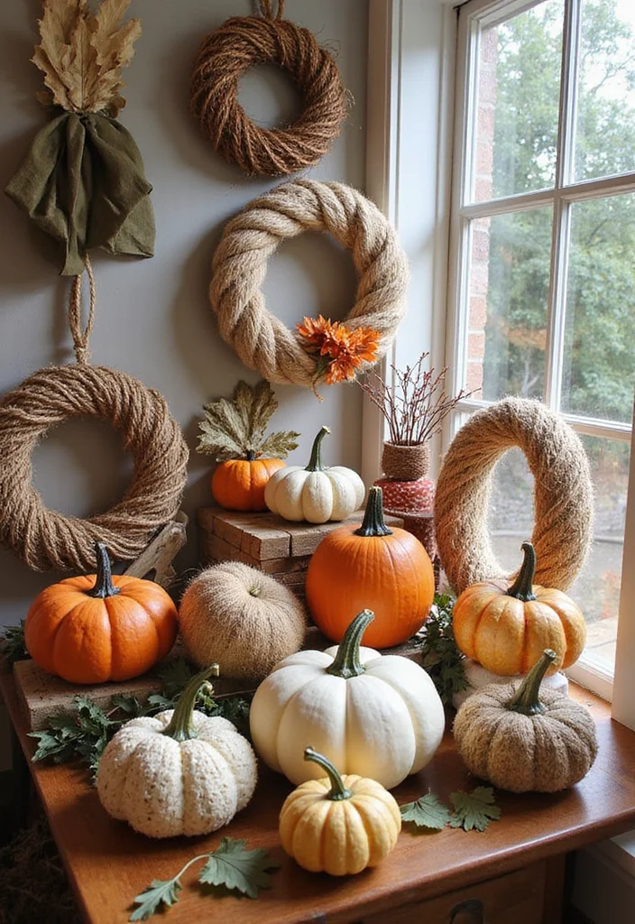 Jute Rope Crafts Home Decor: A Natural Guide with 17 Earthy Handmade Inspirations - 17. Jute Rope Seasonal Decorations