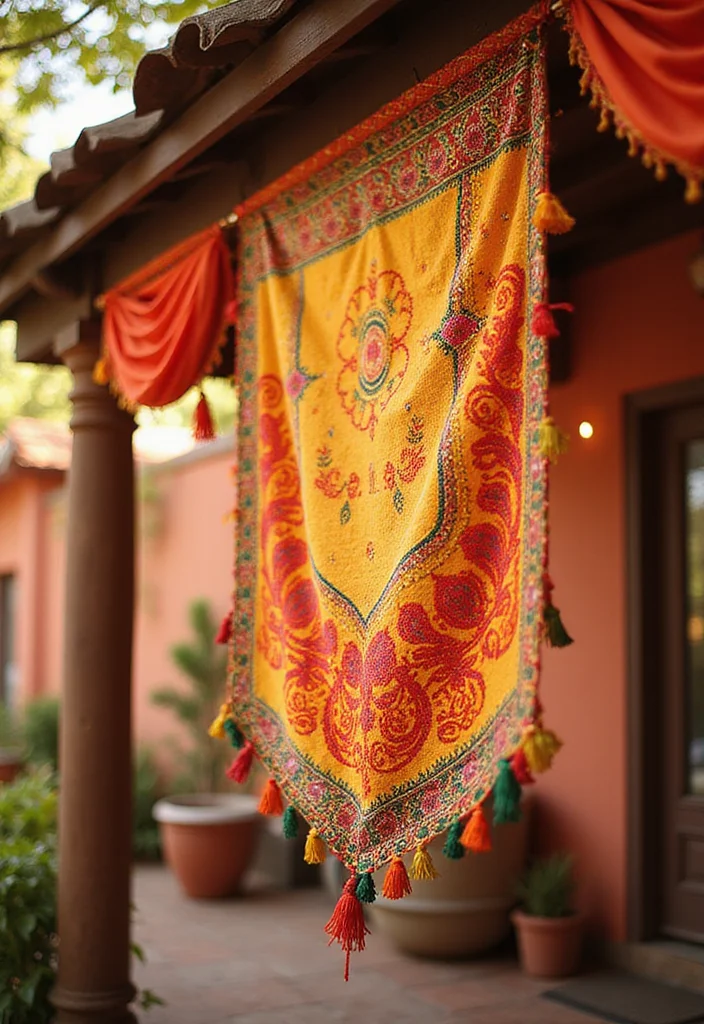 Mehendi Decor Ideas at Home: A Celebration Guide with 17 Vibrant Traditional Inspirations - 16. Mehendi Inspired Celebration Banners