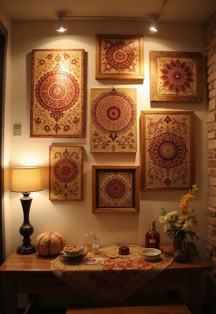 Mehendi Decor Ideas at Home: A Celebration Guide with 17 Vibrant Traditional Inspirations - 8. Mehendi Inspired Wall Hangings