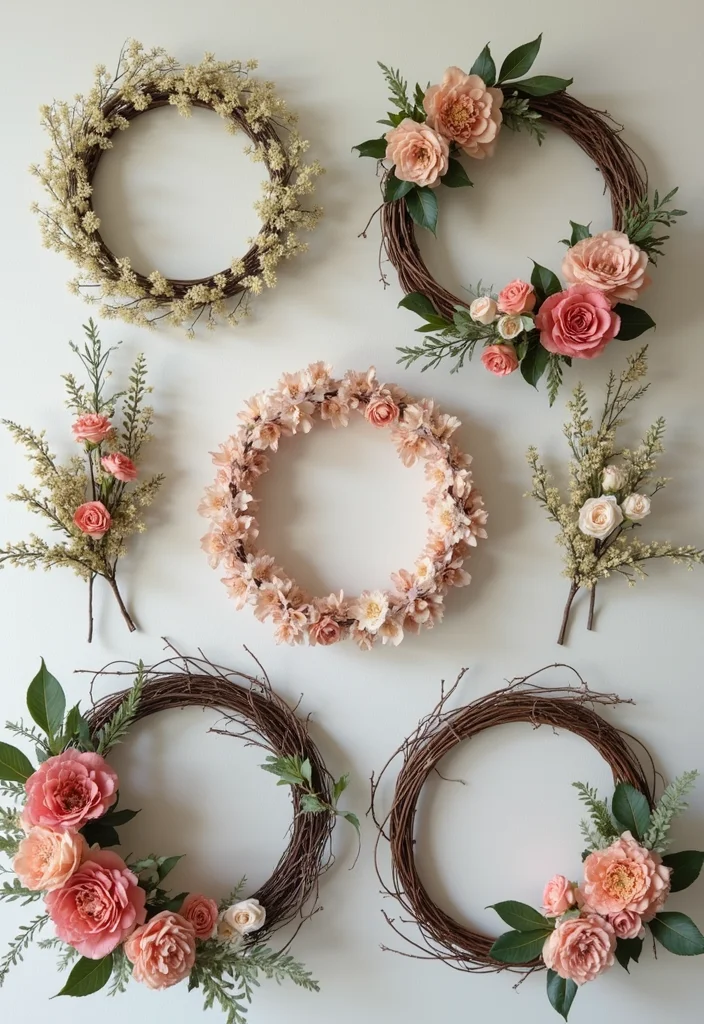 Mehndi Decor at Home Backdrops: A Celebration Guide with 18 Stunning Backdrop Inspirations - 12. DIY Floral Wreaths
