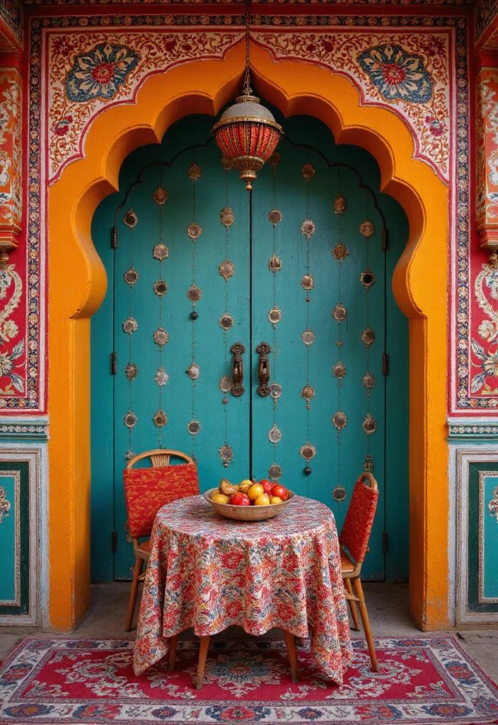 Mehndi Decor at Home Backdrops: A Celebration Guide with 18 Stunning Backdrop Inspirations - 8. Rajasthani-Style Decor