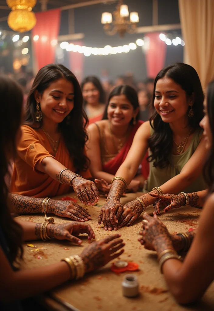 Mehndi Setup Decor at Home: A Joyful Guide with 19 Beautiful Ceremony Inspirations - 13. Interactive Games for Guests