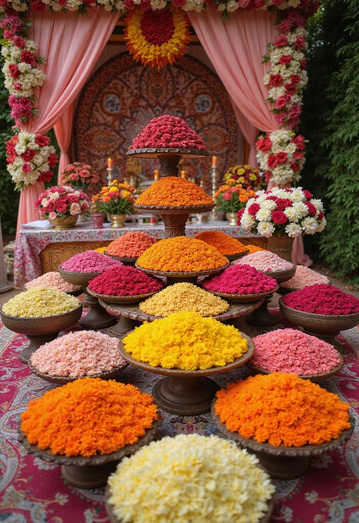 Mehndi Setup Decor at Home: A Joyful Guide with 19 Beautiful Ceremony Inspirations - 2. Floral Fantasy