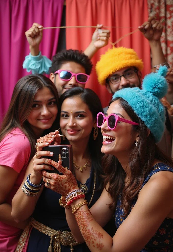 Mehndi Setup Decor at Home: A Joyful Guide with 19 Beautiful Ceremony Inspirations - 9. Fun Props for Pictures