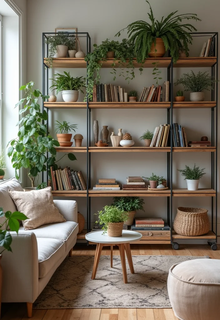 Modern Western Home Decor Living Rooms: A Refined Guide with 20 Rustic-Modern Inspirations - 12. Open Shelving