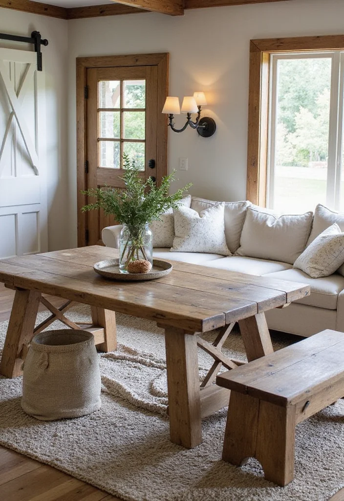 Modern Western Home Decor Living Rooms: A Refined Guide with 20 Rustic-Modern Inspirations - 14. Farmhouse Chic Details