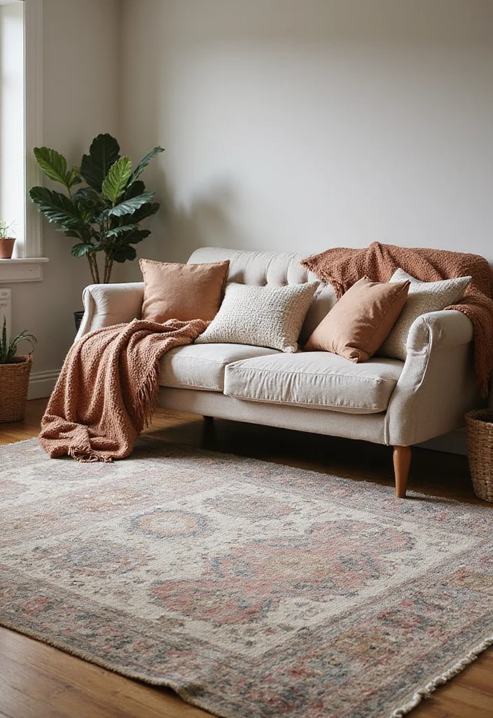 Modern Western Home Decor Living Rooms: A Refined Guide with 20 Rustic-Modern Inspirations - 2. Cozy Textiles and Layering