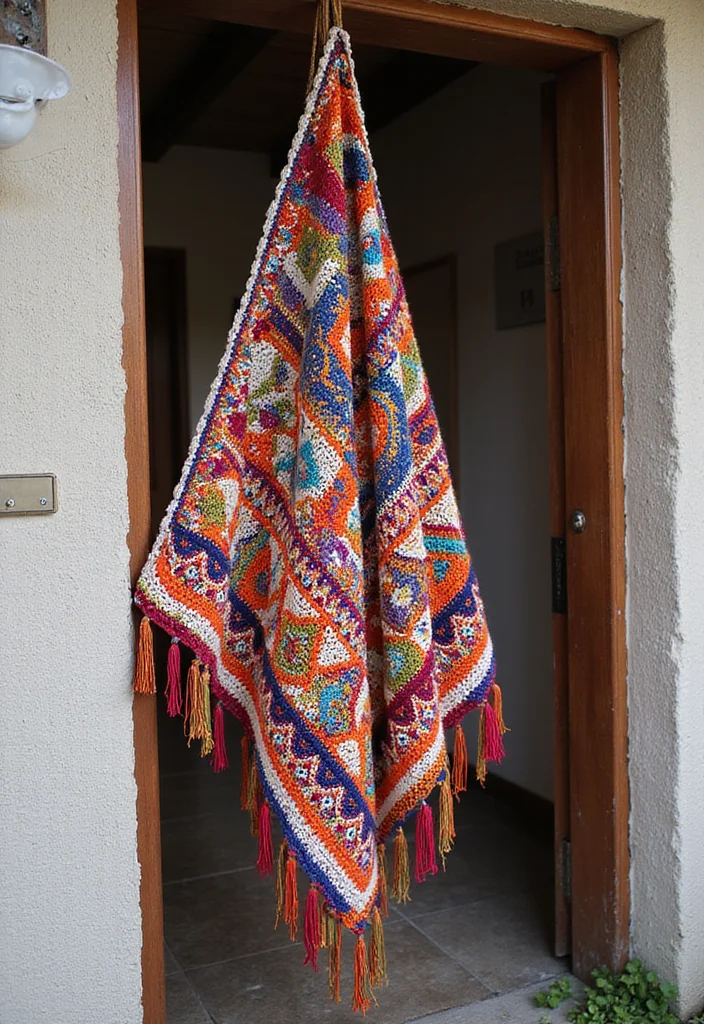 Moti Toran for Home Decor: A Festive Guide with 17 Traditional Doorway Inspirations - 12. Charming Crochet Toran