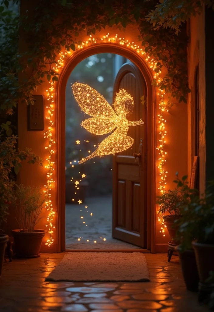 Moti Toran for Home Decor: A Festive Guide with 17 Traditional Doorway Inspirations - 14. Whimsical Fairy Light Toran