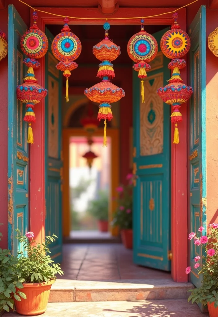 Moti Toran for Home Decor: A Festive Guide with 17 Traditional Doorway Inspirations - 6. Festive Paper Moti Toran