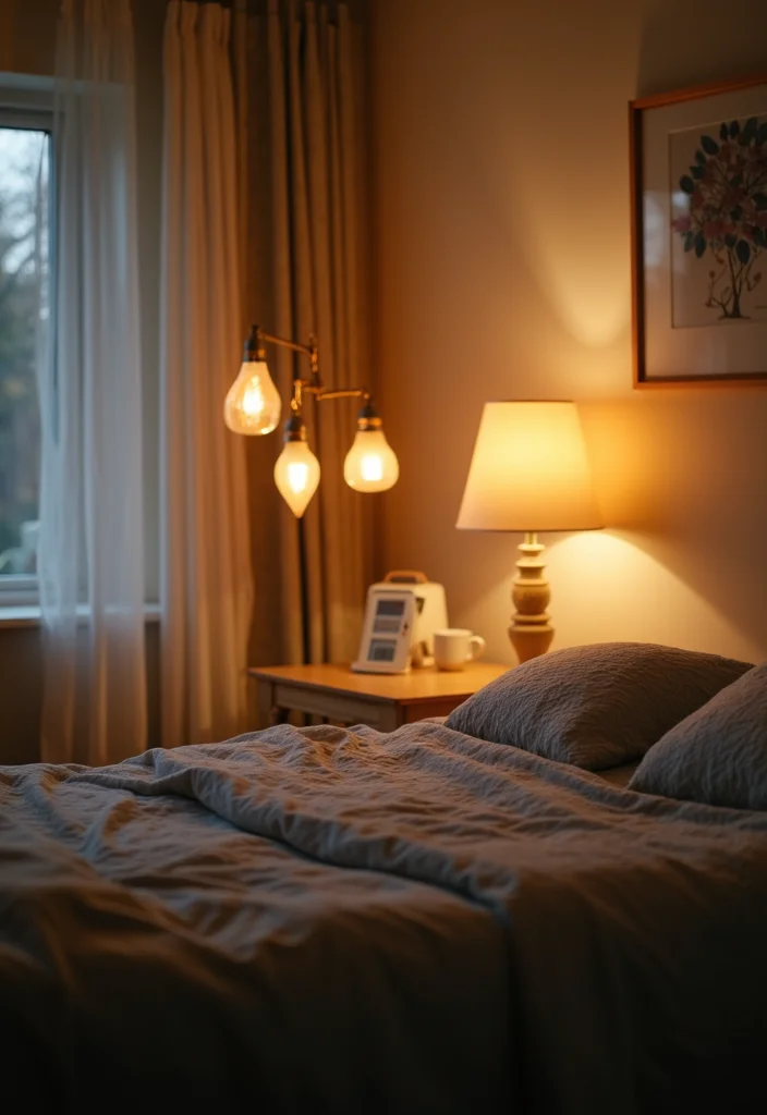 Nursing Home Room Decor Ideas: A Gentle Guide with 17 Comforting Living Inspirations - 8. Soft Lighting Options