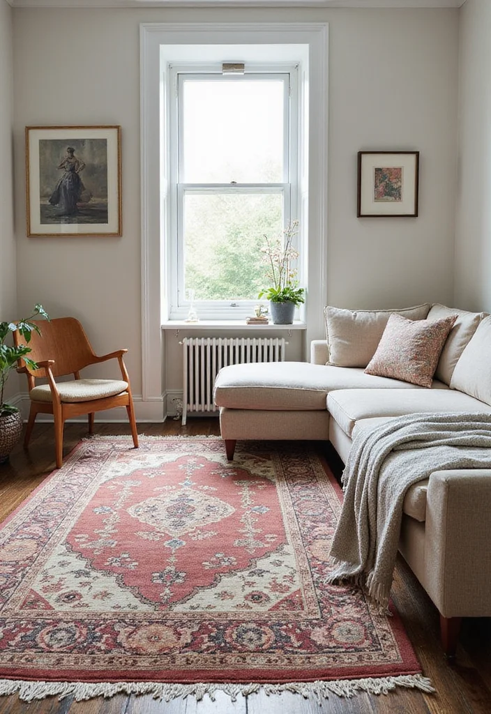 One Bedroom Apartment Ideas Home Decor: A Space-Savvy Guide with 17 Smart Layout Inspirations - 11. Area Rugs for Zoning